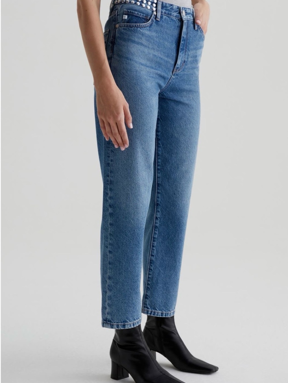 Ag Adriano Goldschmied Rian Super High-Waist Straight Leg Jeans | 29 - Picture 5 of 12